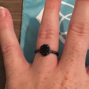 KS Black Drusy Ring